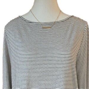J.Jill Wearever Striped Tunic Shirt Size M Blouse/Top/Black & White